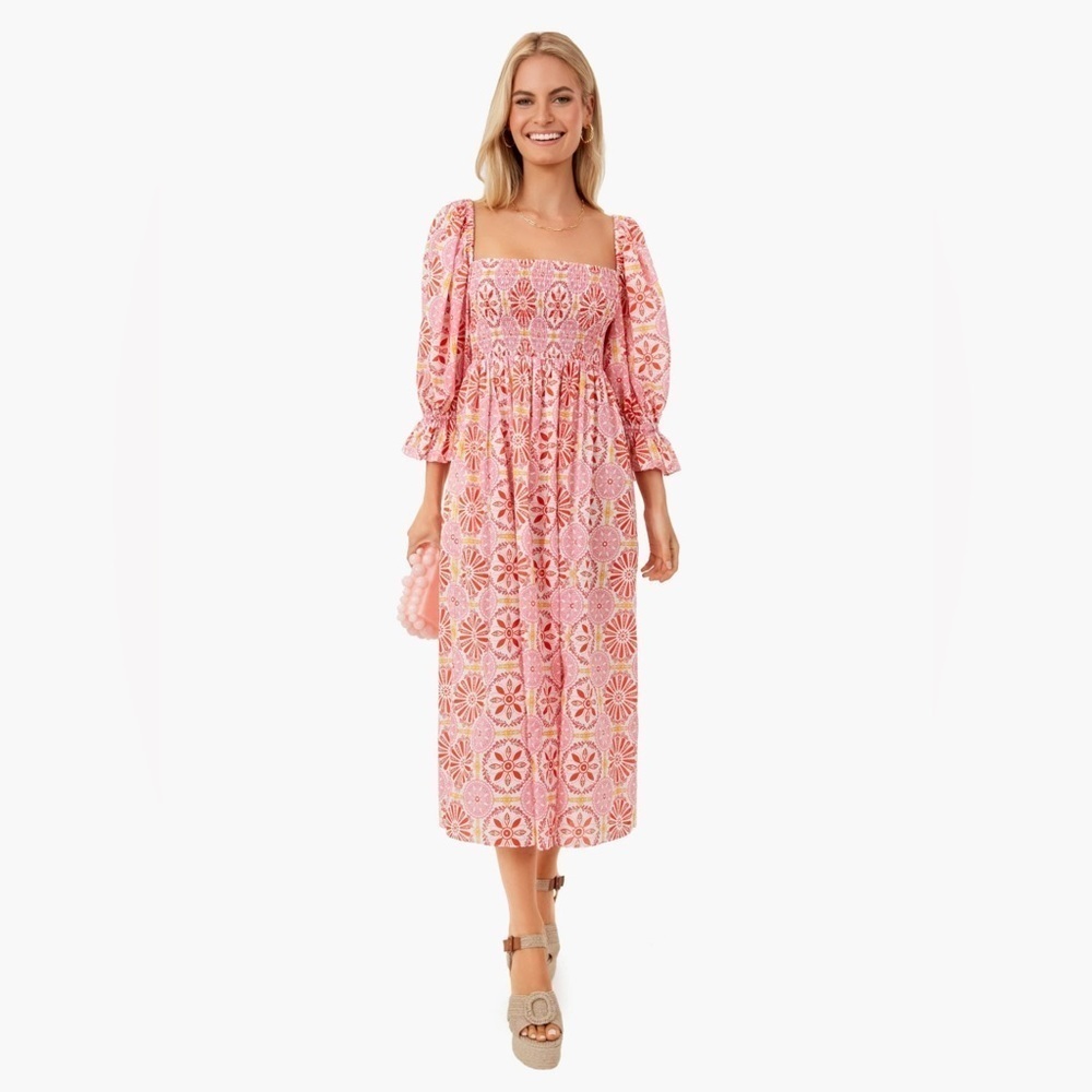Borgo De Nor Palermo Pink Artemis Cotton Dress Size 16
